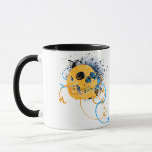 Schädeln. Verdrehte Pfeile. Tasse