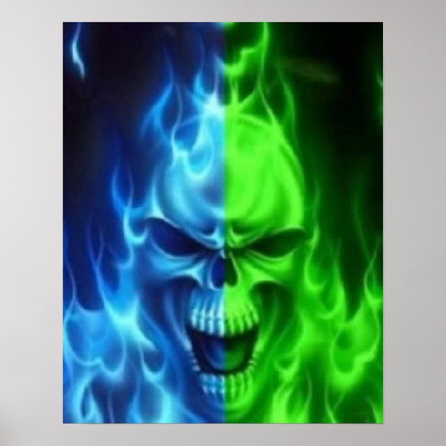 Schädelplakat Poster (Vorne)