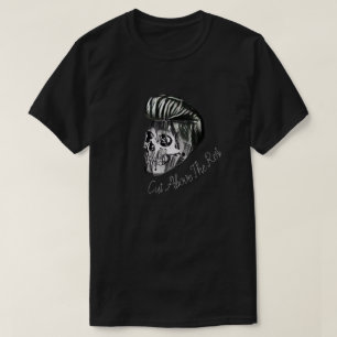 SchädelPompadour geschnitten über den Erholungs- T-Shirt