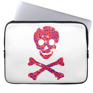 Schädelrosa Blume Laptopschutzhülle