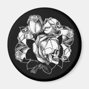 SchädelRose Magnet