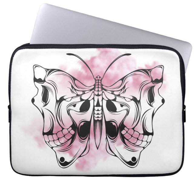 Schädelschmetterling Laptopschutzhülle (Vorderseite)