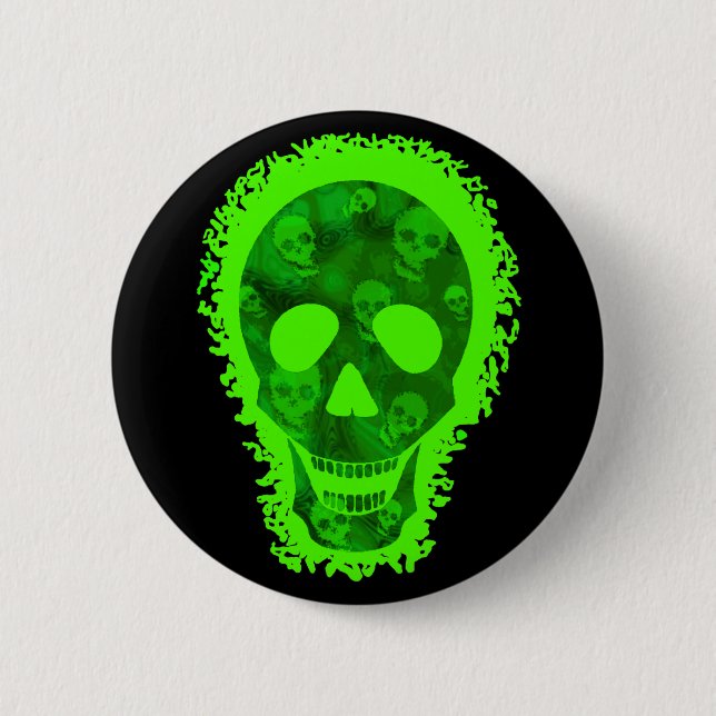 Schädelspecter Großer Schädelknopf Button (Vorderseite)