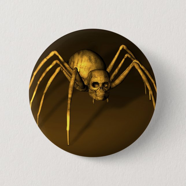 Schädelspinne Button (Vorderseite)
