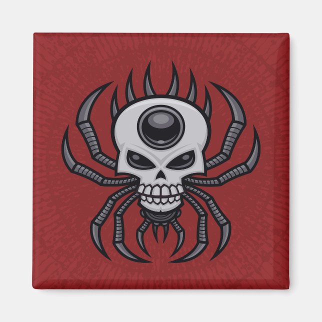 Schädelspinne Magnet (Vorne)
