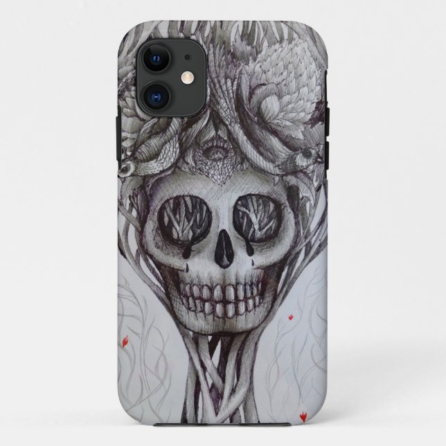 Schädeltätowierungsart iPhone Baum wurzelt Case-Mate iPhone Hülle (Rückseite)