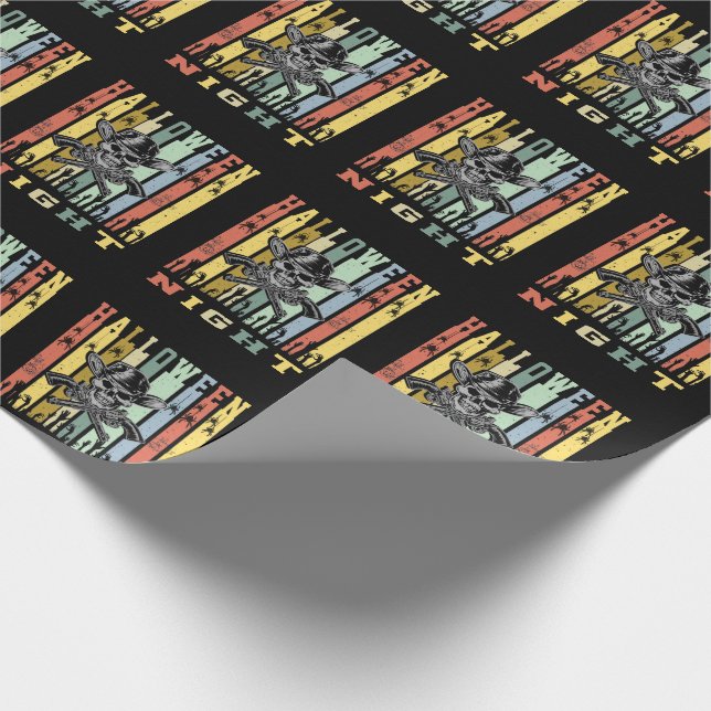Schädelwaffe, Halloween-Nacht Geschenkpapier (Ecke)