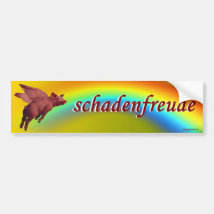 schadenfreude autoaufkleber