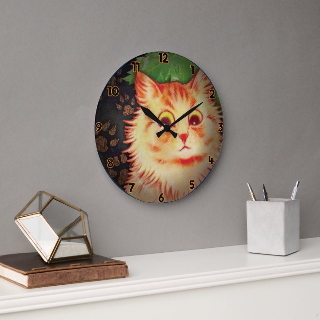 SCHÄDLICH KATZKITTE GROßE WANDUHR (Büro)