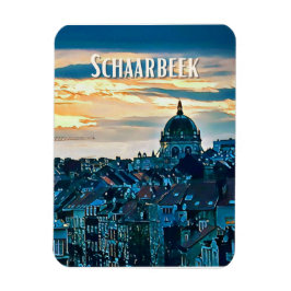 Schaerbeek Belgien Foto Vintage Magnet
