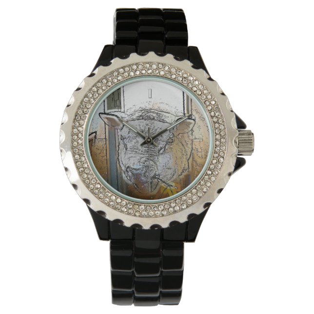 SCHAF ARMBANDUHR (Vorderseite)