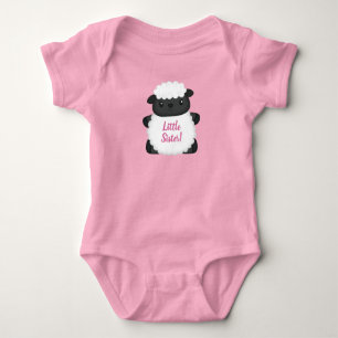 Schaf Baby Shower Pink Strampler