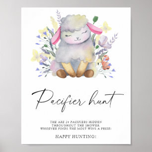 Schaf - Beruhigungsspiel Jagd-Baby-Party-Spiel Poster