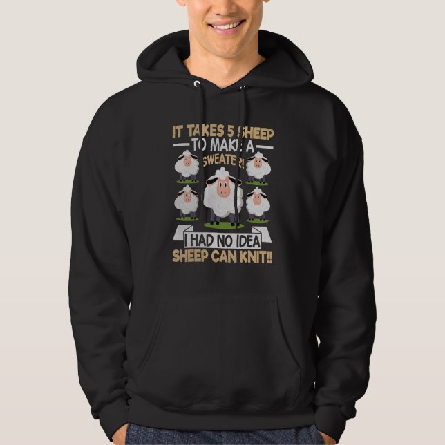 Schaf  Es braucht 5 Schafe, um einen Pullover herz (Vorderseite)