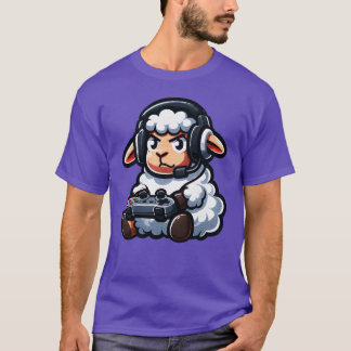 Schaf Gamer Videospiele Junge Familie T-Shirt