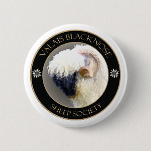 Schaf-Gesellschafts-Logo-Knopf Wallis Blacknose Button