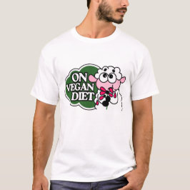 Schaf isst Blume und sagt „Auf veganer Ernährung“ T-Shirt