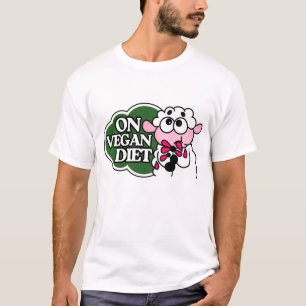 Schaf isst Blume und sagt „Auf veganer Ernährung“ T-Shirt