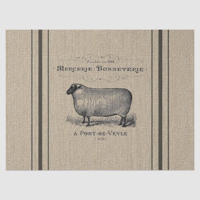 Schaf-Korn-Sack-Seidenpapier Seidenpapier (Vorderseite)