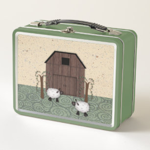 Schaf-Lunch Box Metall Brotdose