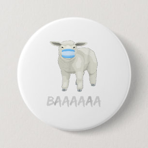 Schaf mit Maske TShirt Button