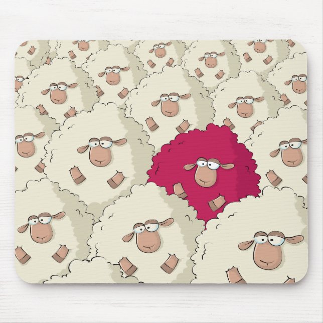 Schaf-Muster Mousepad (Vorne)