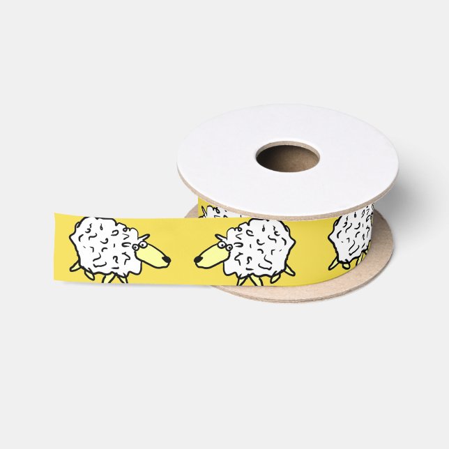 Schaf-Musterentwurf Satinband (Spule)