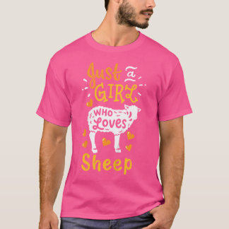 Schaf nur ein Mädchen, das Schaf Funny Liebe T-Shirt
