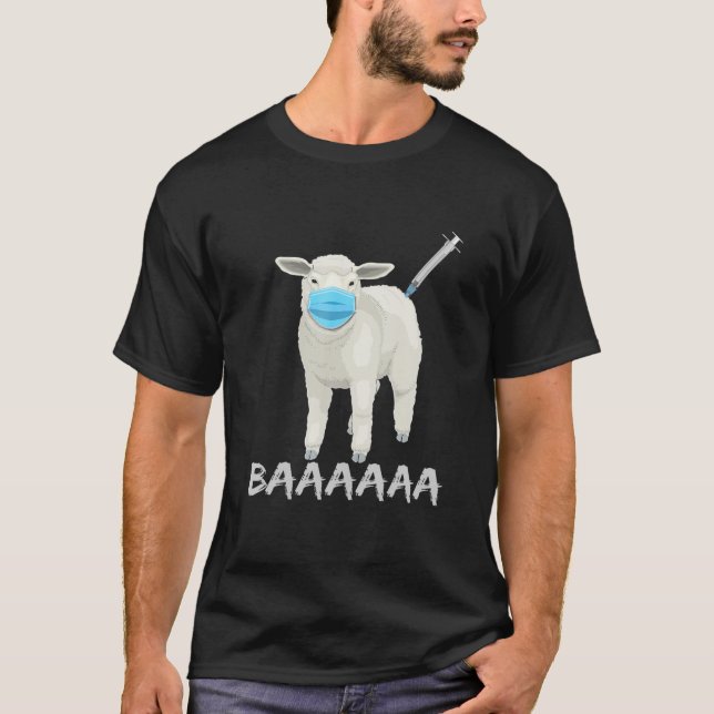Schaf- oder Schaf-Impfstoff und -Maske T-Shirt (Vorderseite)