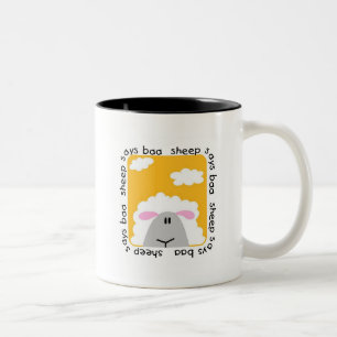 Schaf sagt Baa T-Shirts und Geschenke Zweifarbige Tasse