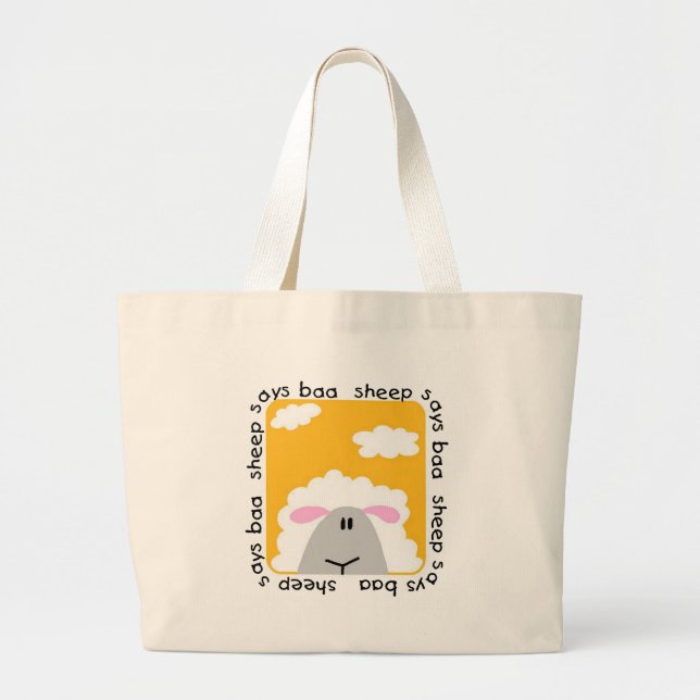 Schaf sagt Blöken-T-Shirts und Geschenke Jumbo Stoffbeutel (Vorne)
