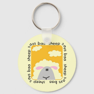 Schaf sagt Blöken-T-Shirts und Geschenke Schlüsselanhänger