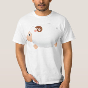 Schaf-Schaf-Säugetier-Weiß-süßes Tier T-Shirt