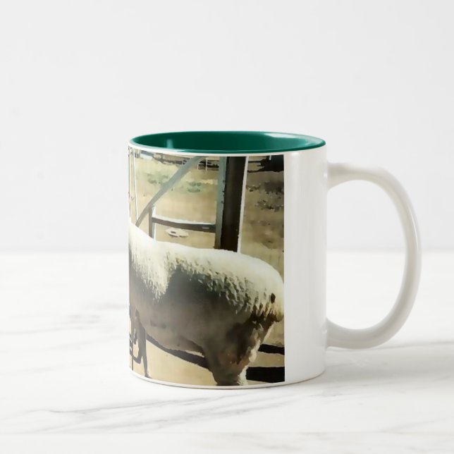 Schaf-Schale Zweifarbige Tasse (Rechts)