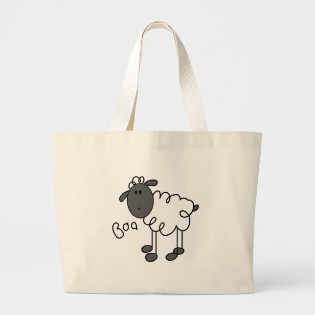 Schaf Stickfigur Tasche (Vorne)