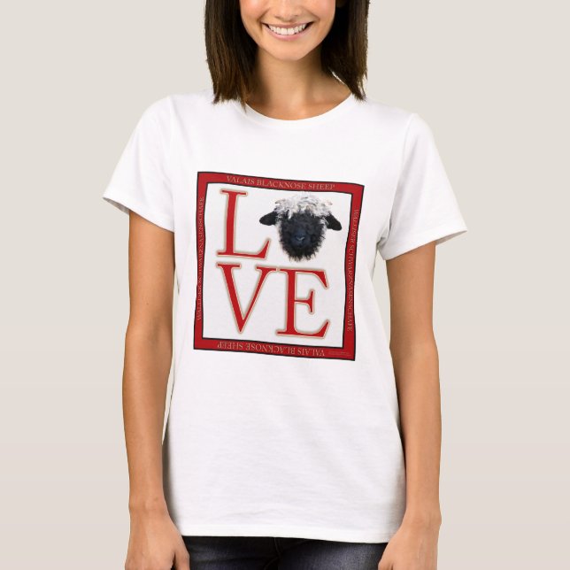Schaf-T-Shirt Liebe-Wallis Blacknose T-Shirt (Vorderseite)