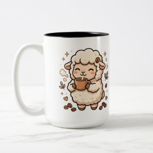 Schaf-Trink-Moment-Kaffeetasse Zweifarbige Tasse