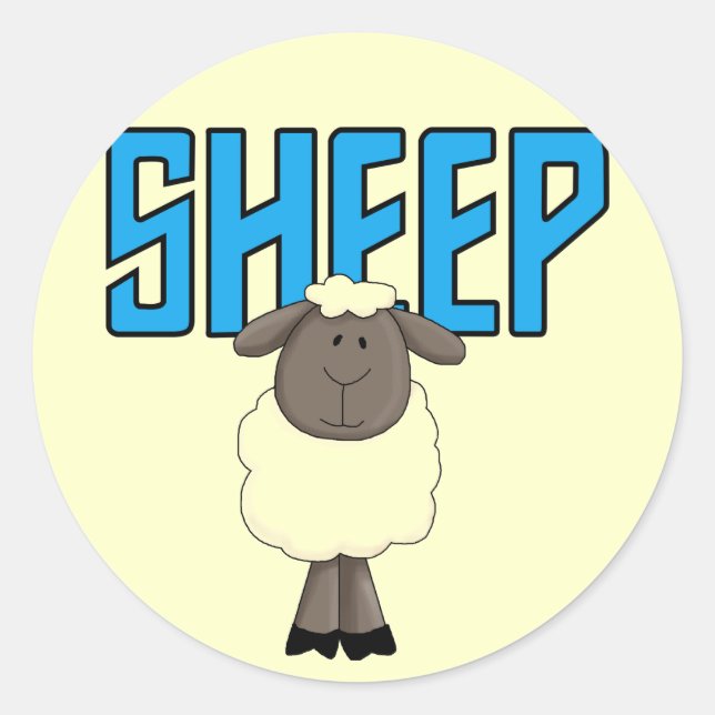 Schaf- und Geschenke Runder Aufkleber (Vorderseite)