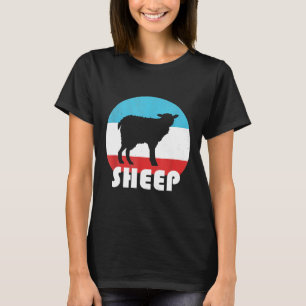 Schaf Vintage Retro Silhouette T-Shirt