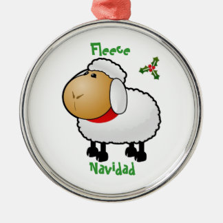 Schaf-Weihnachtsverzierung Silbernes Ornament