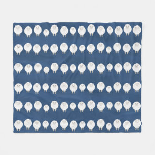 Schaf-Zähl-Fliesblanke Fleecedecke