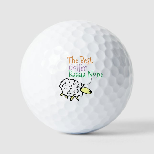 Schafdesign für einen Golfer Golfball (Vorderseite)
