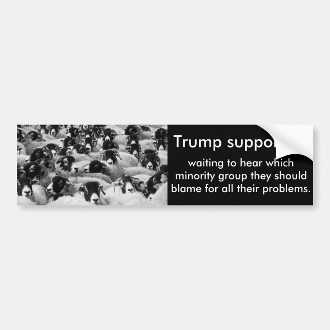Schafe als Trumpfanhänger Autoaufkleber (Vorne)