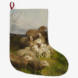 Schafe auf einer Wiese (von August Friedrich Schen Großer Weihnachtsstrumpf