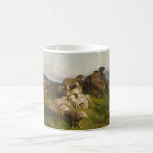 Schafe auf einer Wiese (von August Friedrich Schen Kaffeetasse