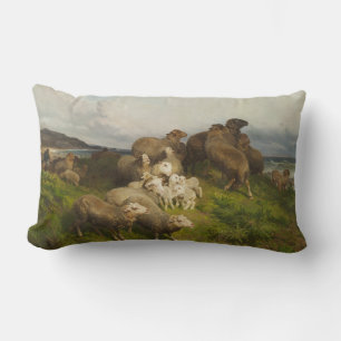Schafe auf einer Wiese (von August Friedrich Schen Lendenkissen