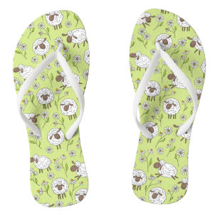 Schafe auf Honigtaube grün zählen Flip Flops