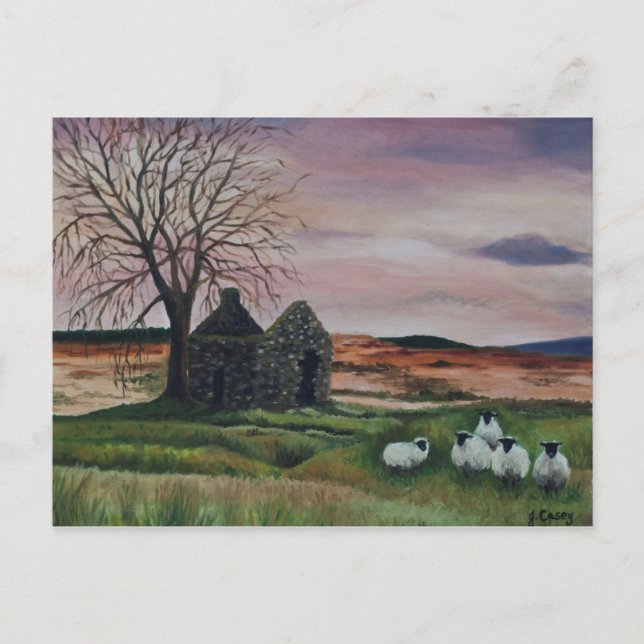 Schafe auf Parkmore, Landkreis Antrim painting - K Postkarte (Vorderseite)