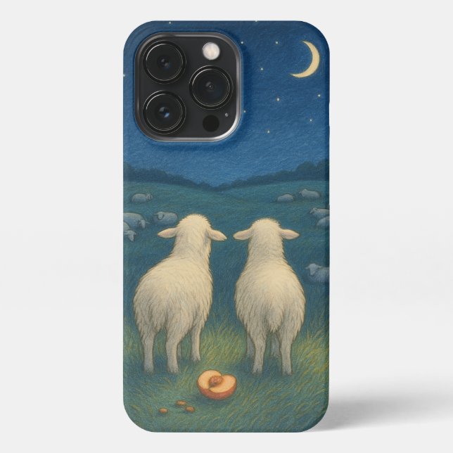 Schafe bei Nacht iPhone 13 Pro Hülle (Rückseite)
