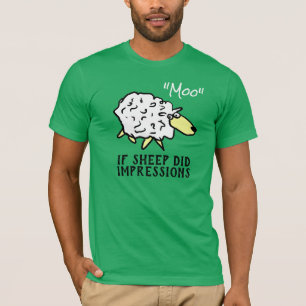 Schafe, die eine Kuh einsaugen T-Shirt
